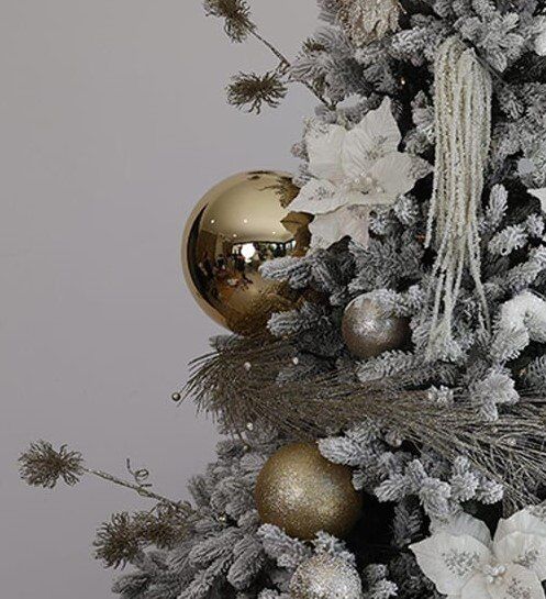 Yılbaşı Süsü Parlak Top 25 cm Şampanya