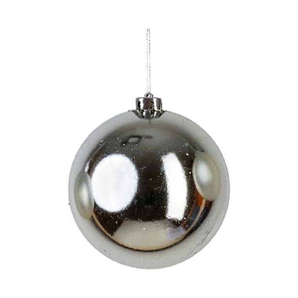 Yılbaşı Süsü Parlak Top 25 cm Gümüş