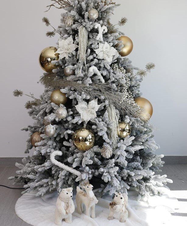 Yılbaşı Süsü Parlak Top 25 cm Gümüş