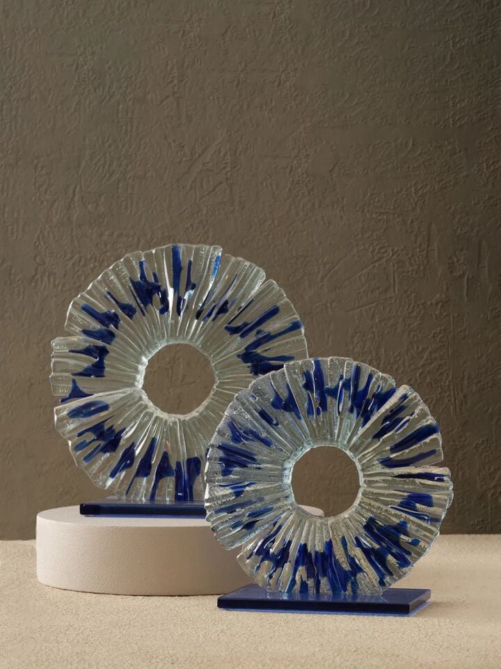 Cam Disk Koyu Mavi - 28cm