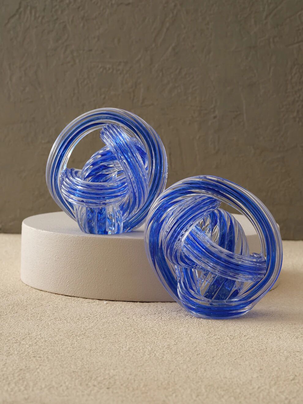 Kristal Cam Örgü Mavi - 10x14cm