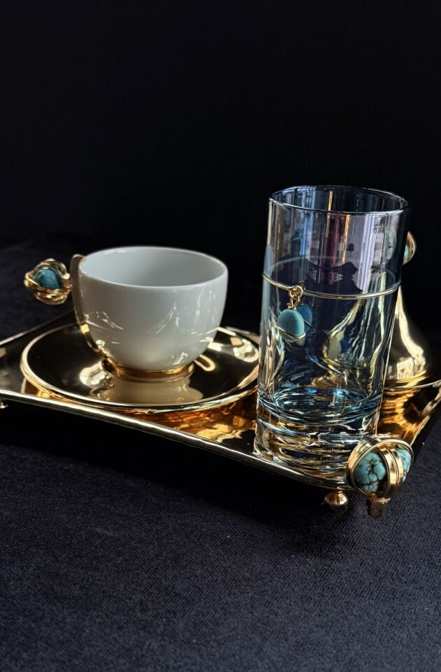 SELECT DT GOLD KAHVE SETİ Turkuaz