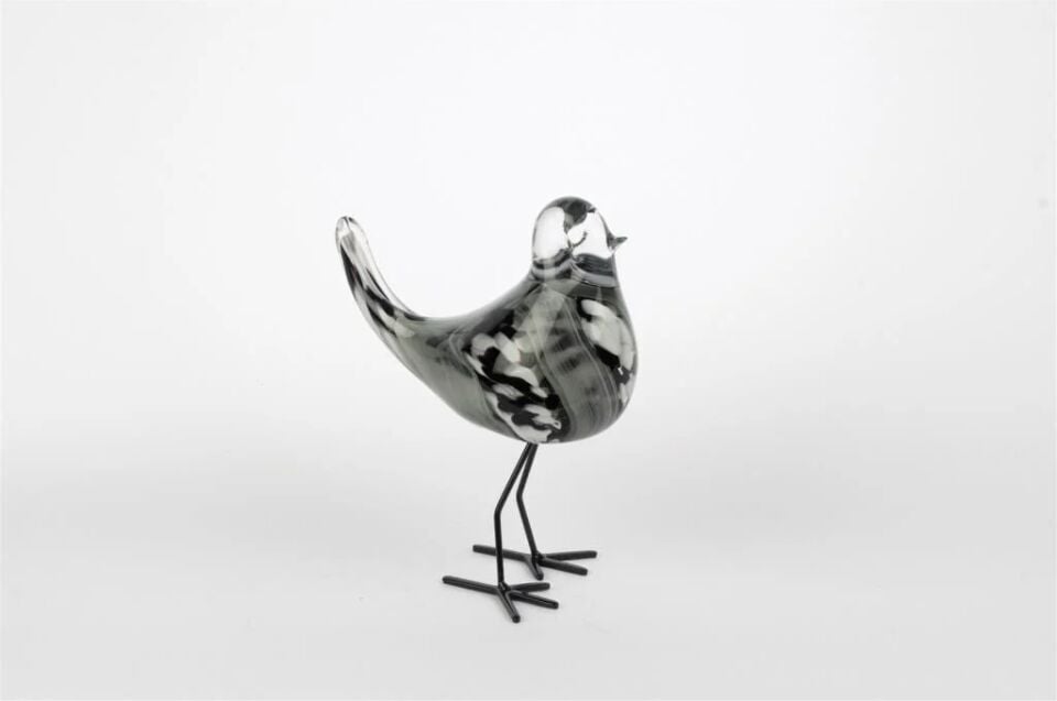 Twilight Ayakta Kuş Cam Dek - - 13x18cm