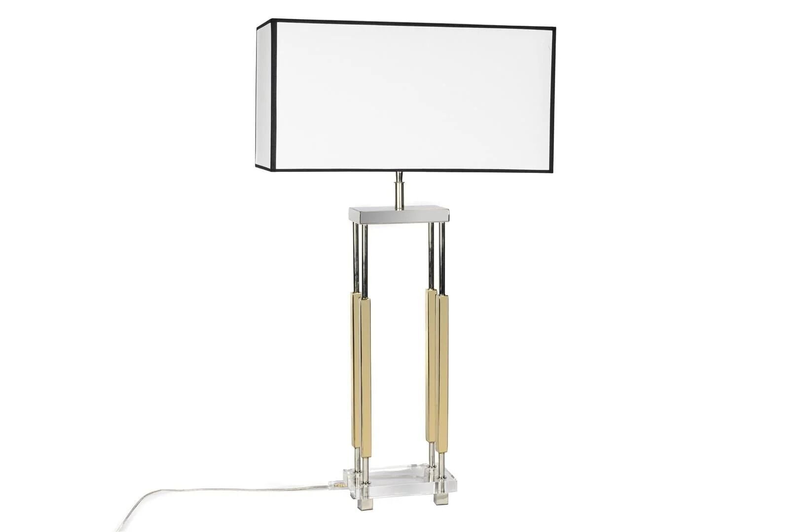 Beyaz Şapkalı Gold Gümüş Dik Metal Abajur 53x25x93 cm