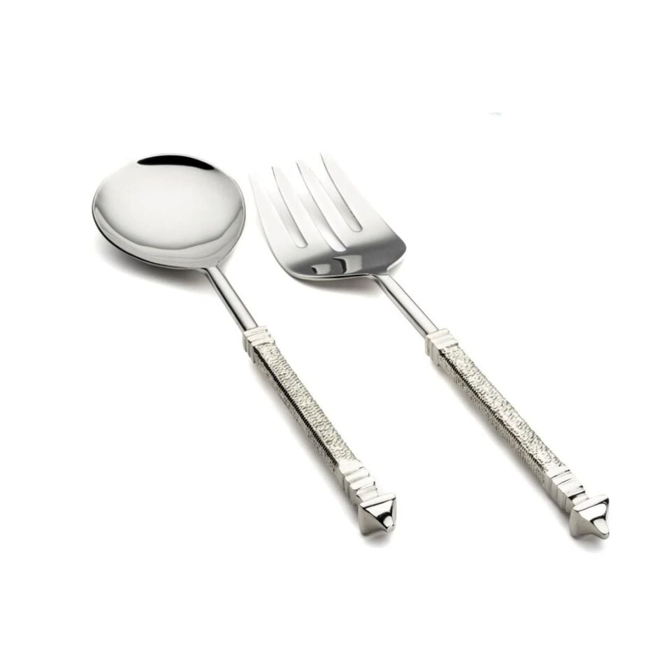 Lulu Gümüş 2li  Salata Servis Seti