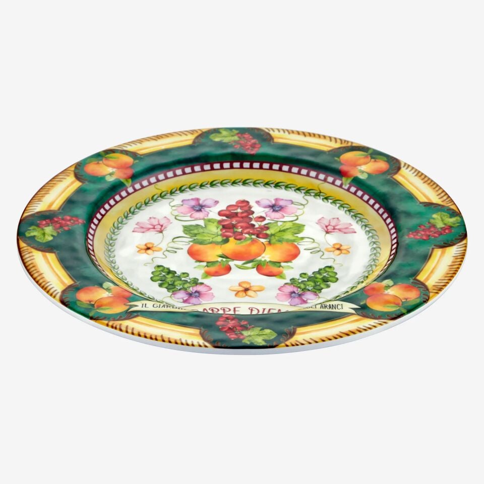Carpe Diem Meyve Bahçesi Yemek Tabağı Yeşil - 28cm