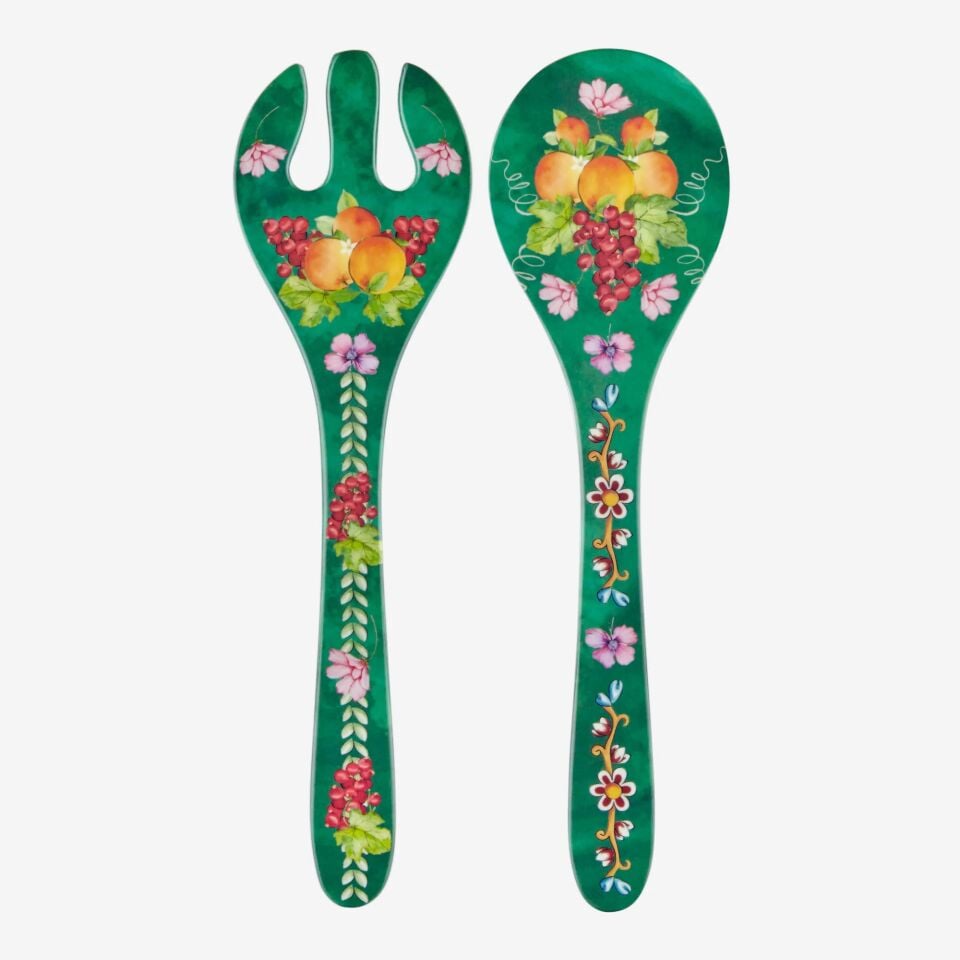 Carpe Diem Meyve Bahçesi Servis Seti Yeşil - 28cm