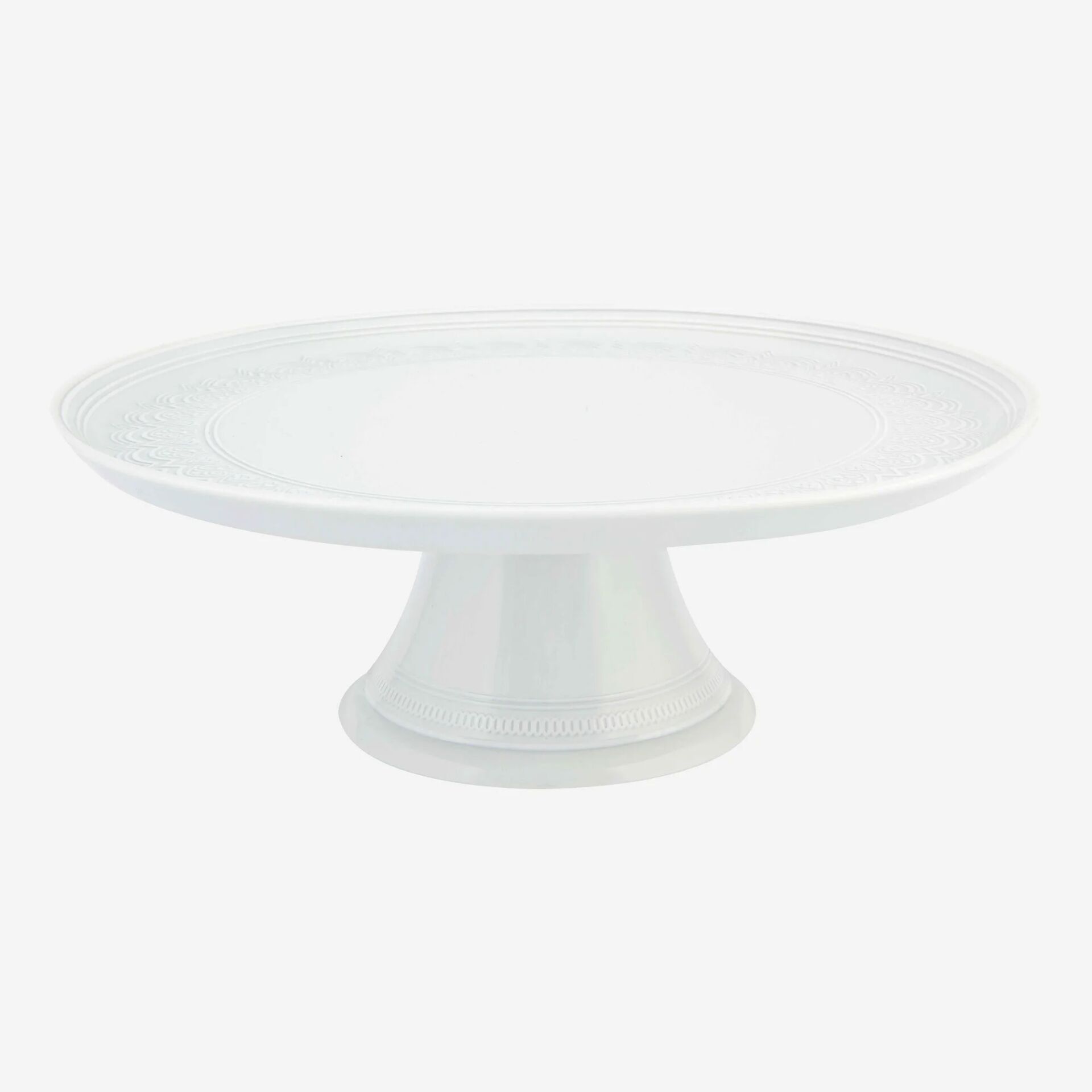 Ornament Beyaz Porselen Kek Standı 28 Cm