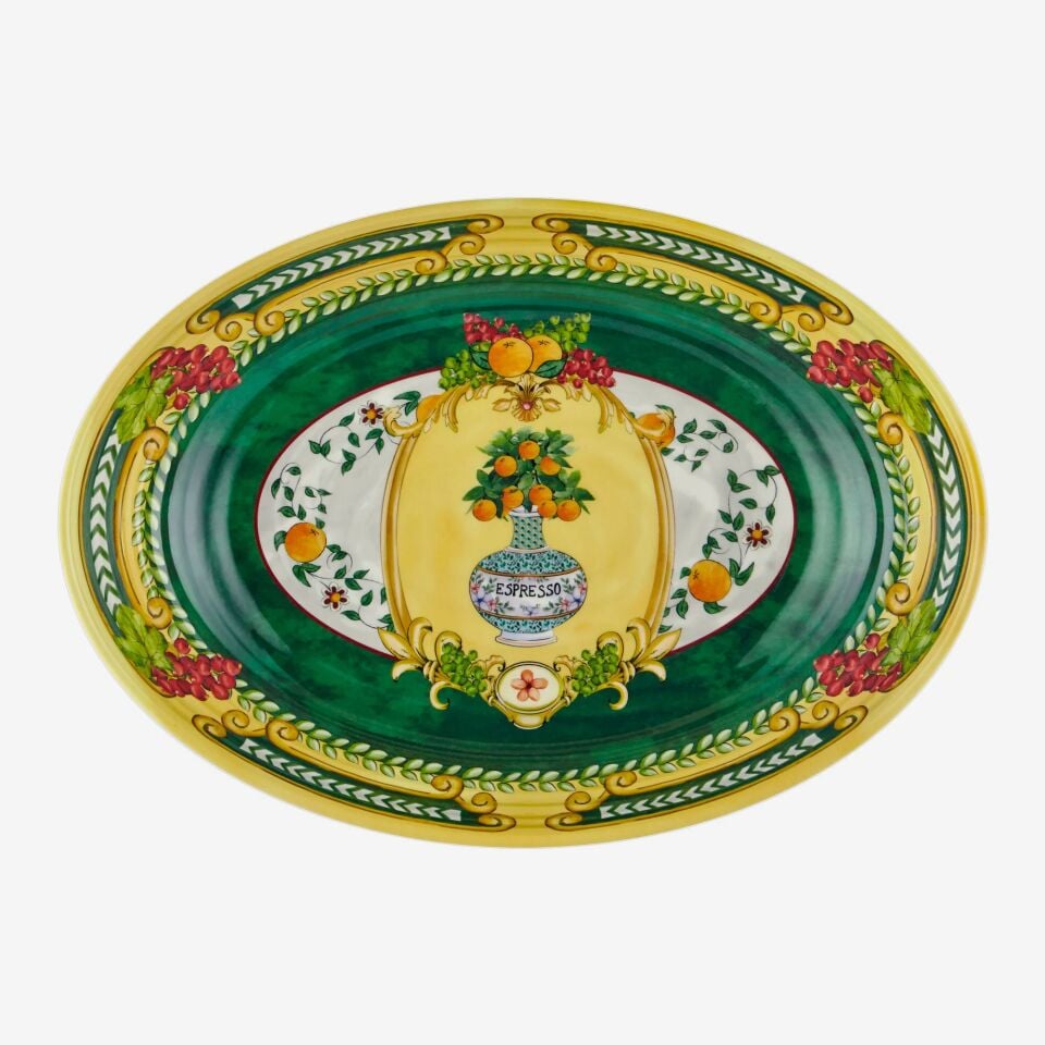 ÖN SİPARİŞ - Carpe Diem Oval Servis Kasesi Yeşil - 33cm