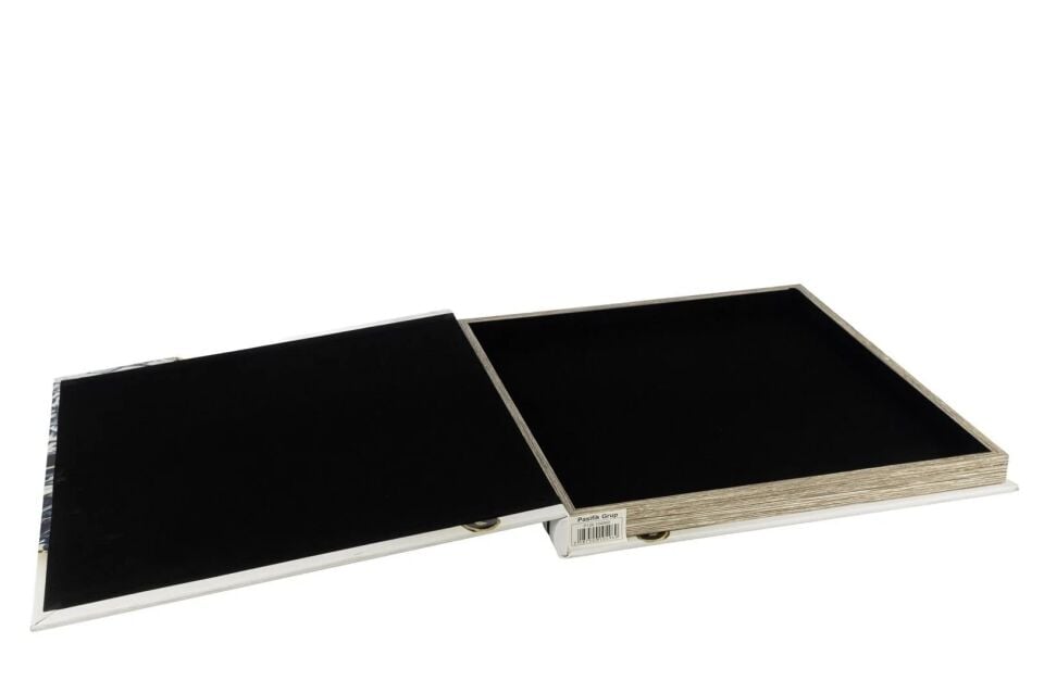 İndigo Kitap Kutu Beyaz/Mavi - 35x34x3cm