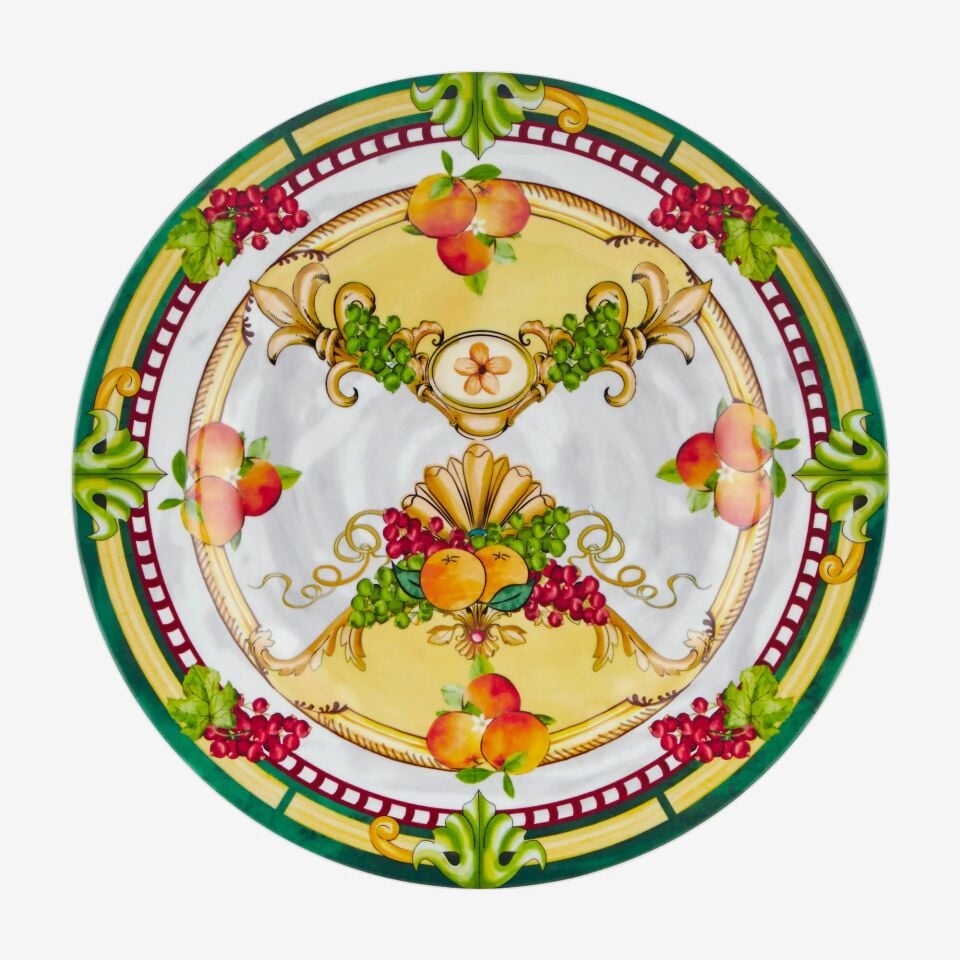 Carpe Diem Yaprak Yemek Tabağı Sarı - 28cm