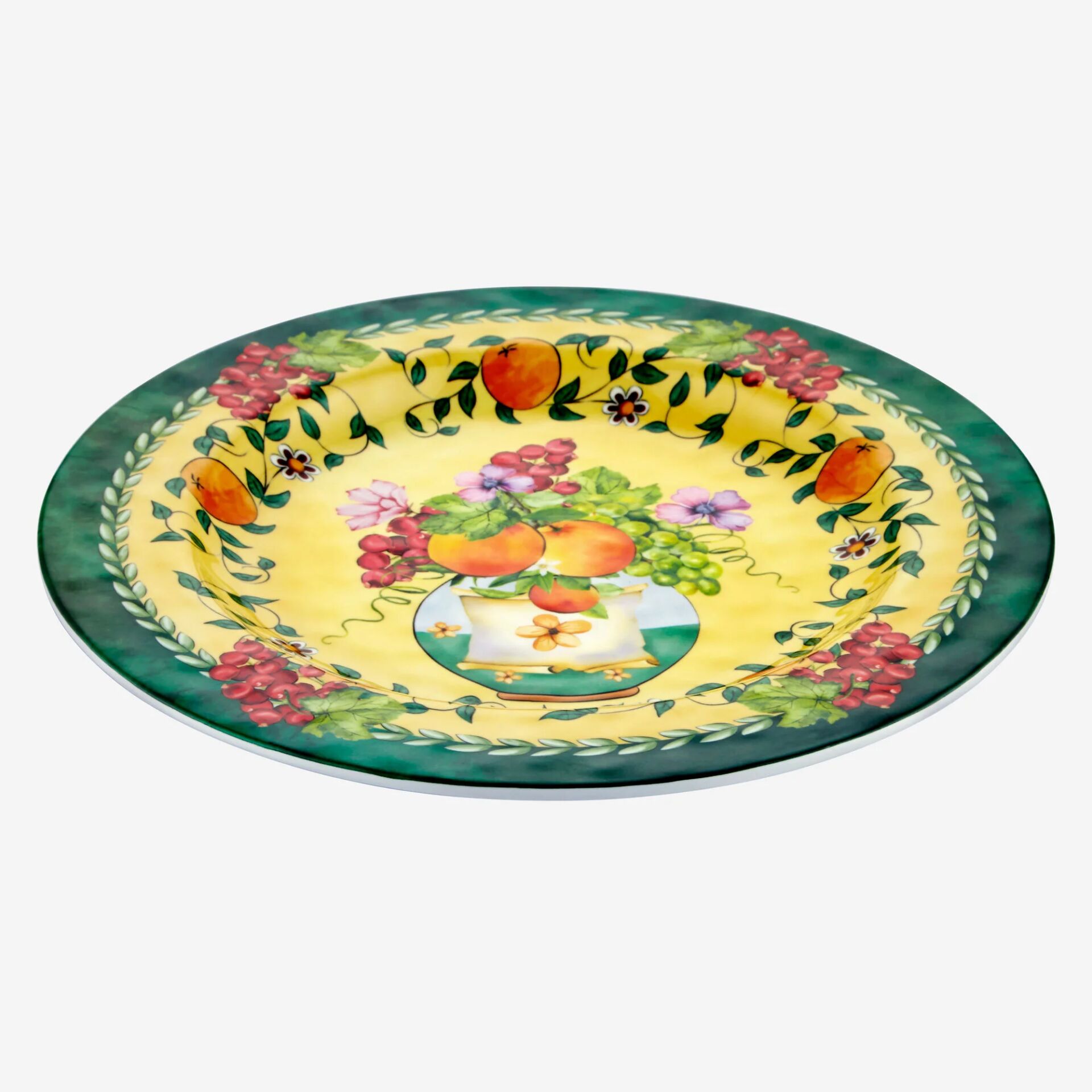 Carpe Diem Bahçe Yemek Tabağı Sarı - 28cm