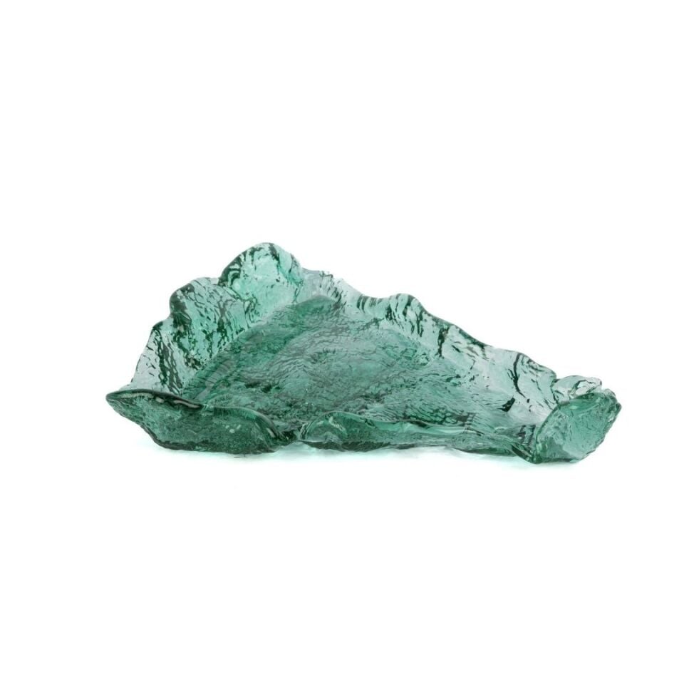 Turkuaz Cam Dek Tabak Turkuaz - 30x23x6cm