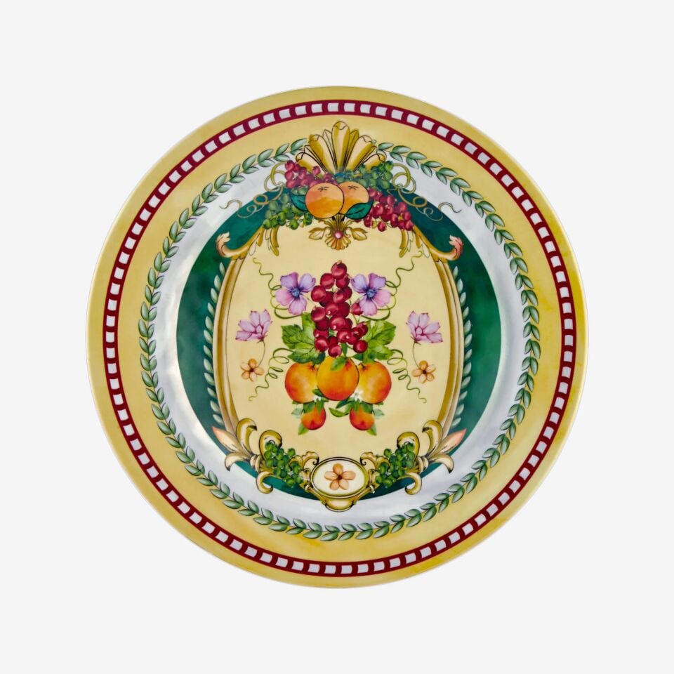 Carpe Diem Meyve Bahçesi Kahvaltı Tabağı Sarı - 21,5cm