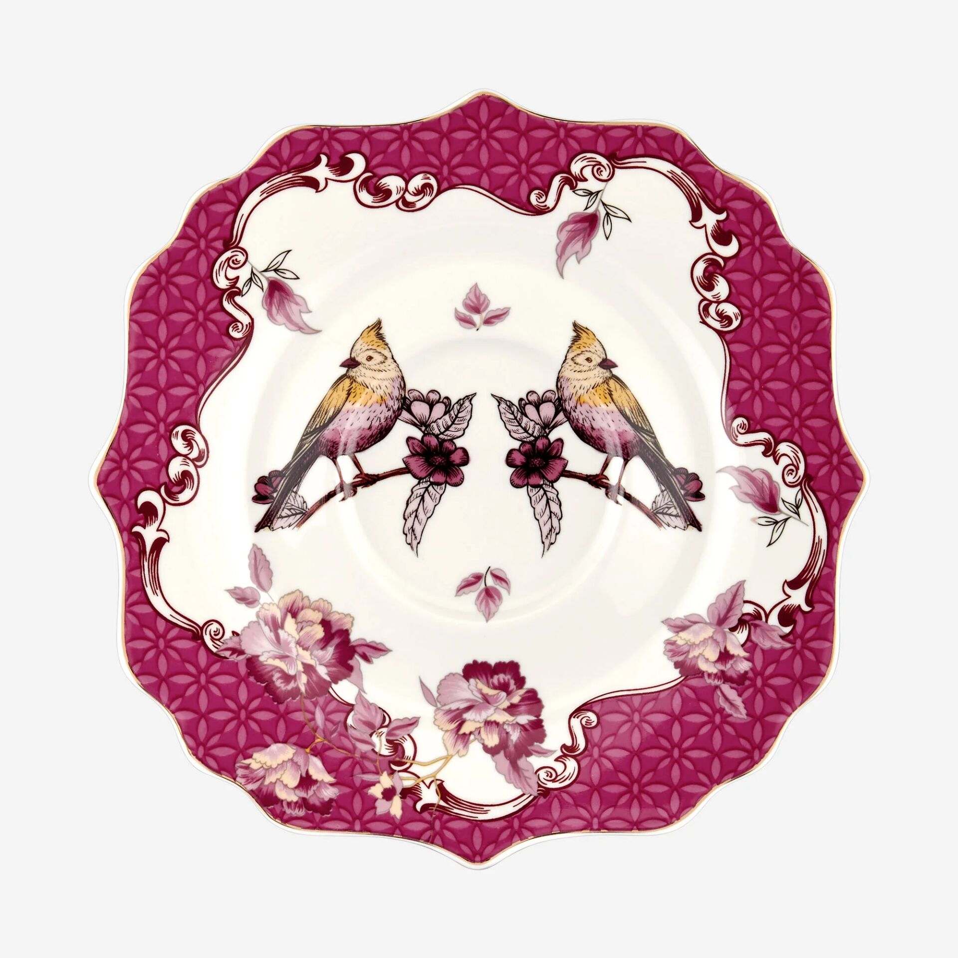 ALLURE  6 PARÇA ÇAY TABAĞI SETİ Pembe - 15cm