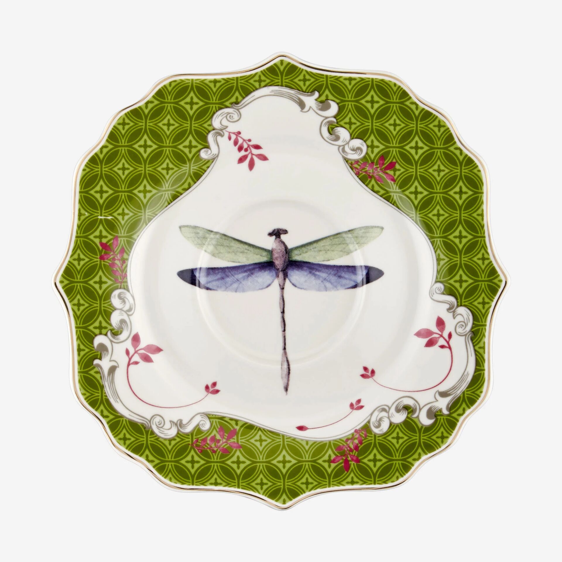 ALLURE  6 PARÇA ÇAY TABAĞI SETİ Yeşil - 15cm