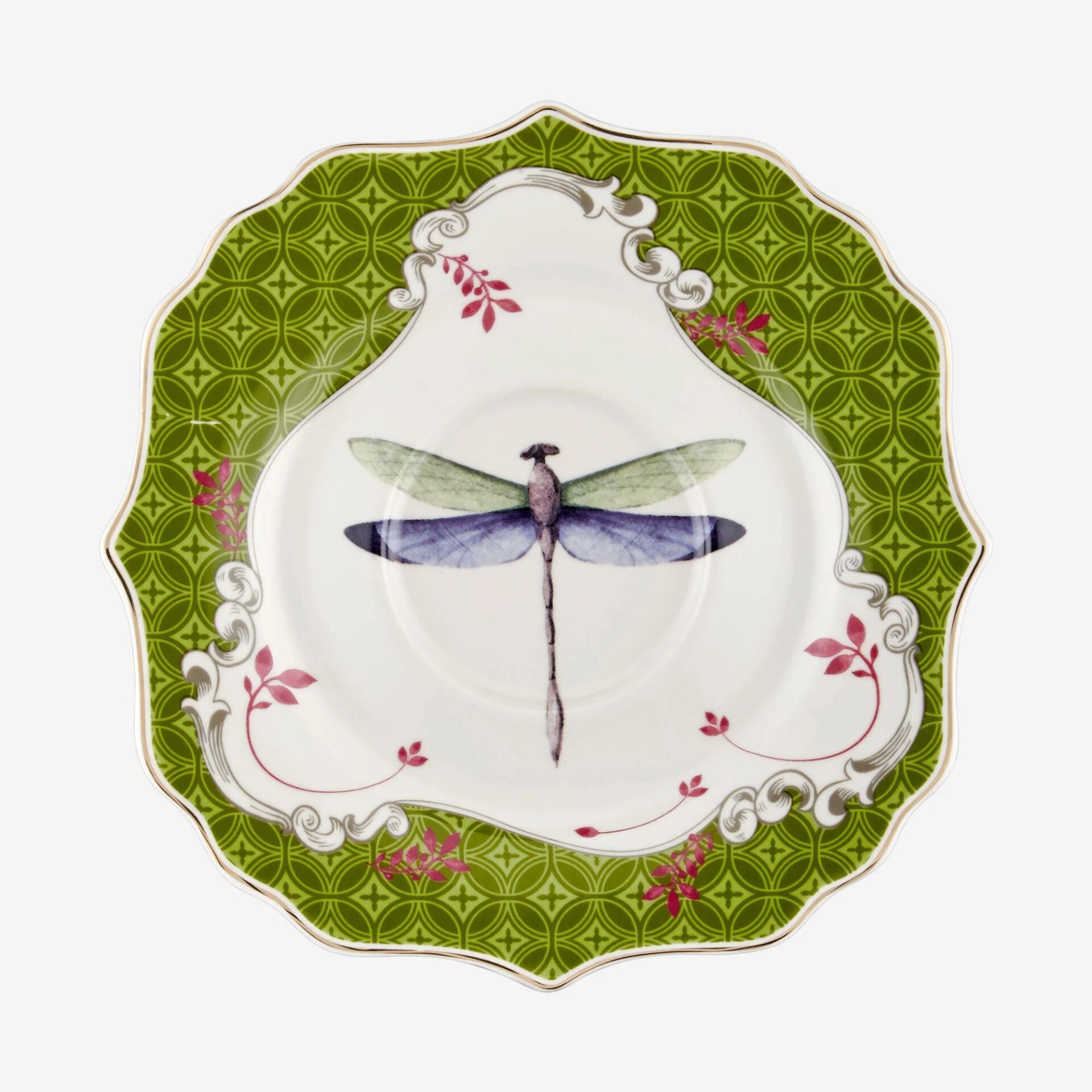 ALLURE  6 PARÇA ÇAY TABAĞI SETİ Yeşil - 15cm