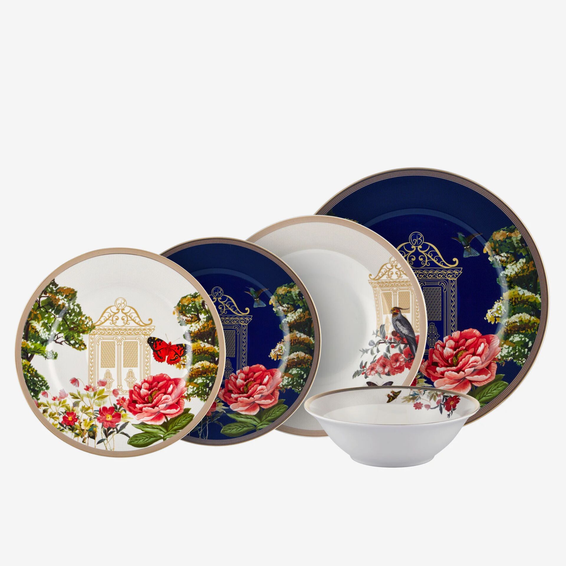 Magic Garden Porselen Yemek Takımı 24prç Lacivert - 24prç