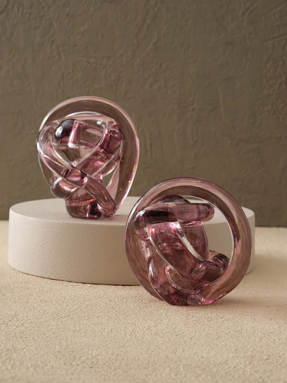 Murano Cam Düğüm Mürdüm - 11x15cm