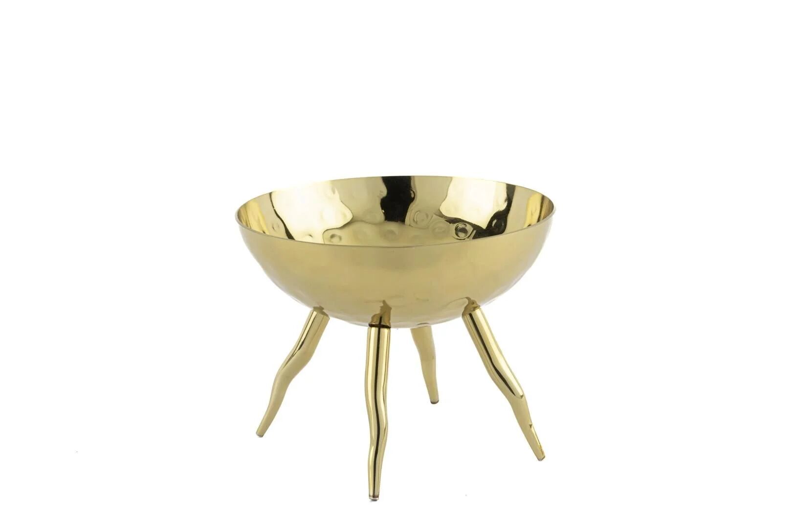4 Ayaklı Metal Kase Gold - 16x13cm