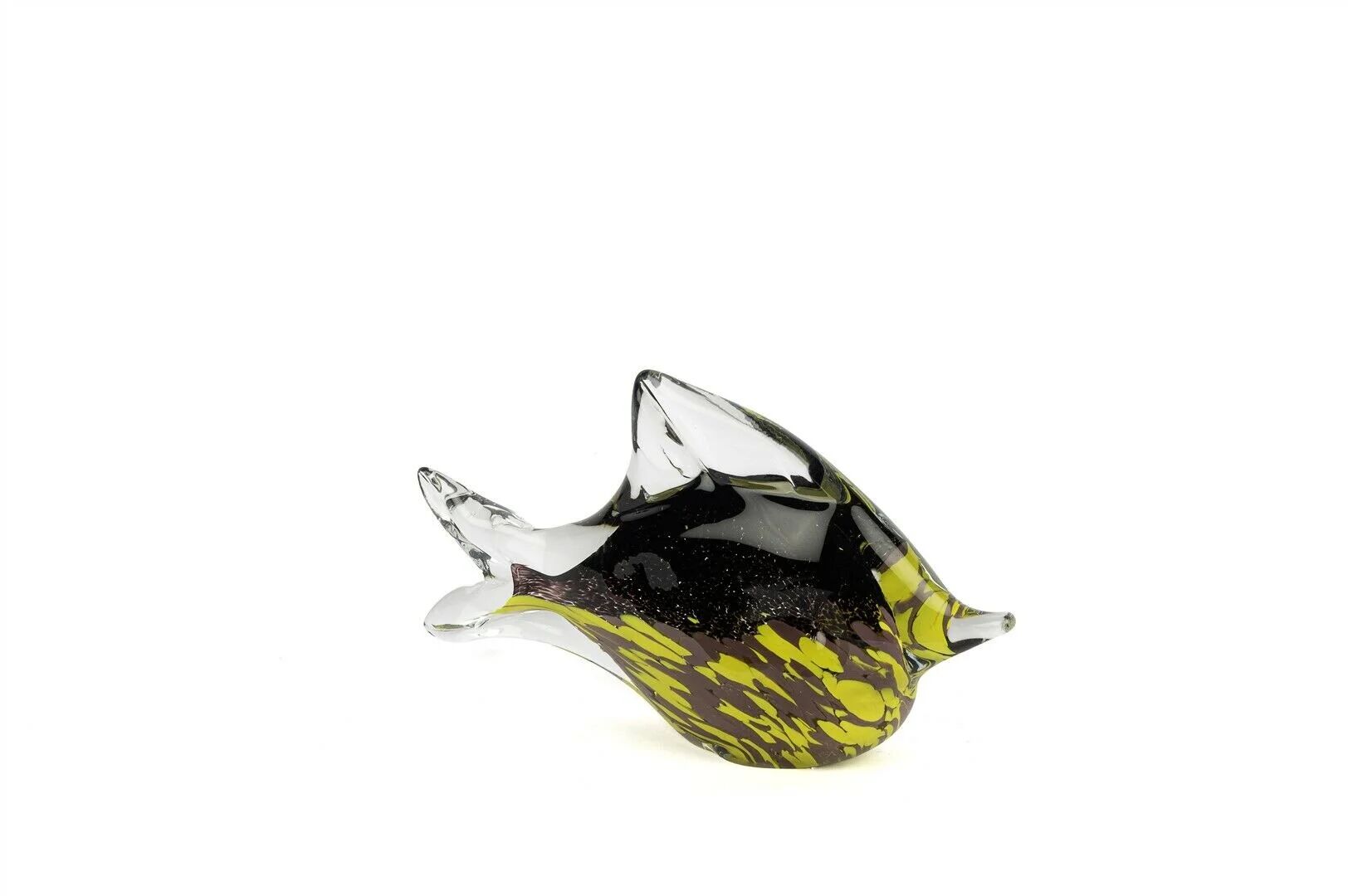 Sarı Siyah Balık Cam Dek Sarı/Siyah - 22x13cm