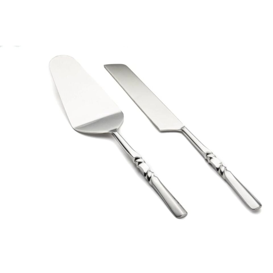 Natty 2li Kek Servis Seti Gümüş