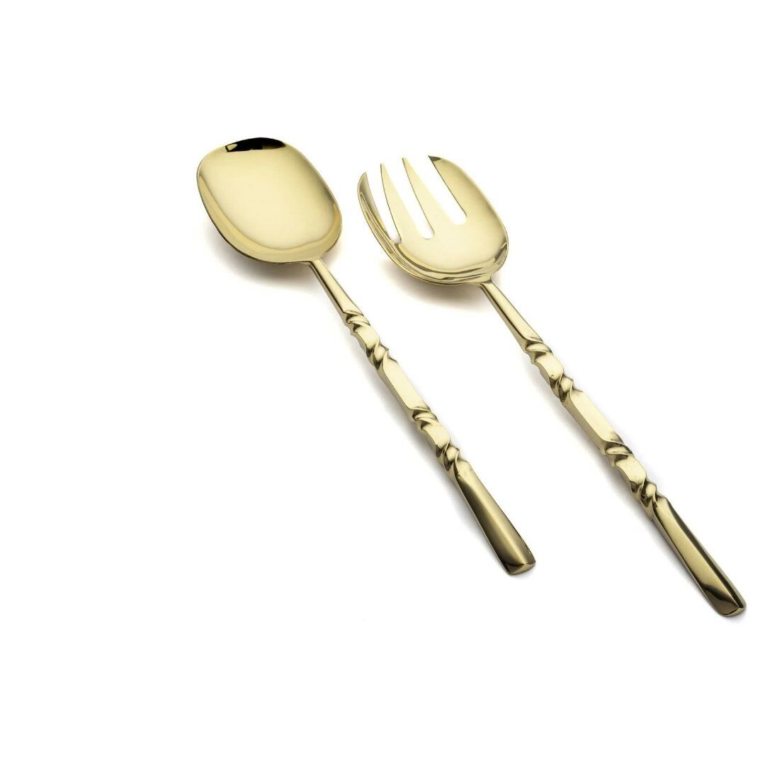 Natty 2li Salata Servis Seti Gold