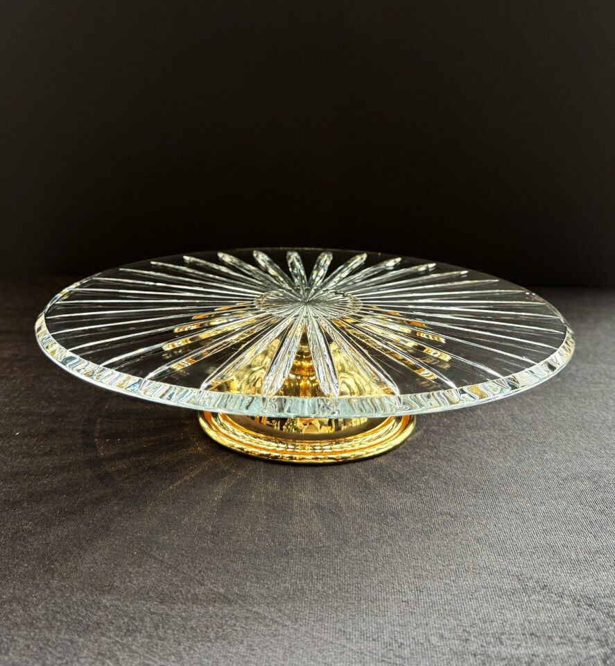 SILVER GLASS CAKE STAND