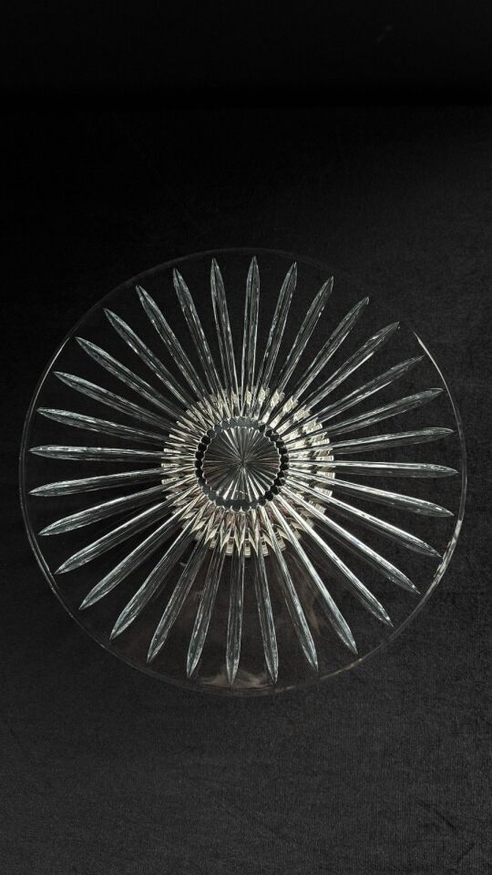 SILVER GLASS CAKE STAND