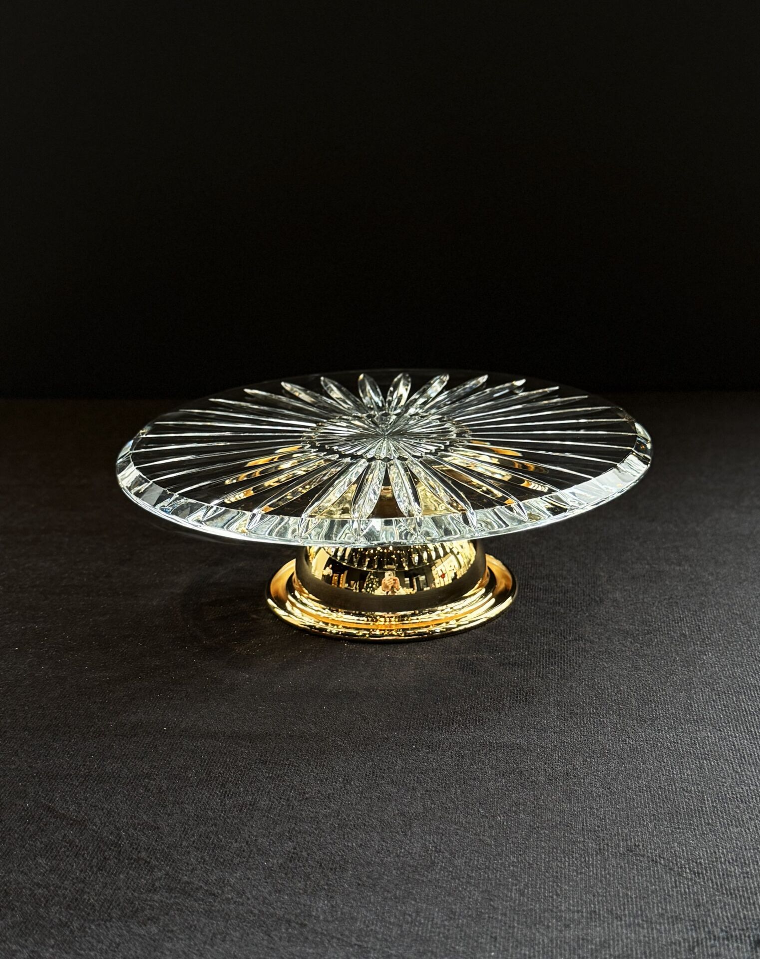 SILVER GLASS CAKE STAND Gold - 20cm