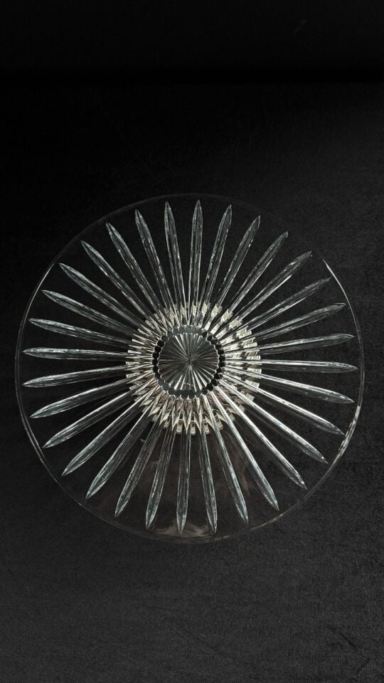SILVER GLASS CAKE STAND Gümüş - 30cm