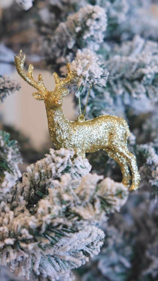 Yılbaşı Geyik Figürü Gold