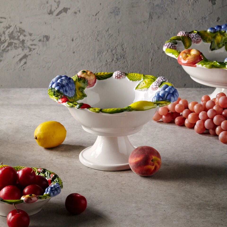 Dolcetto Ayaklı Servis Tabağı Renkli - 25cm