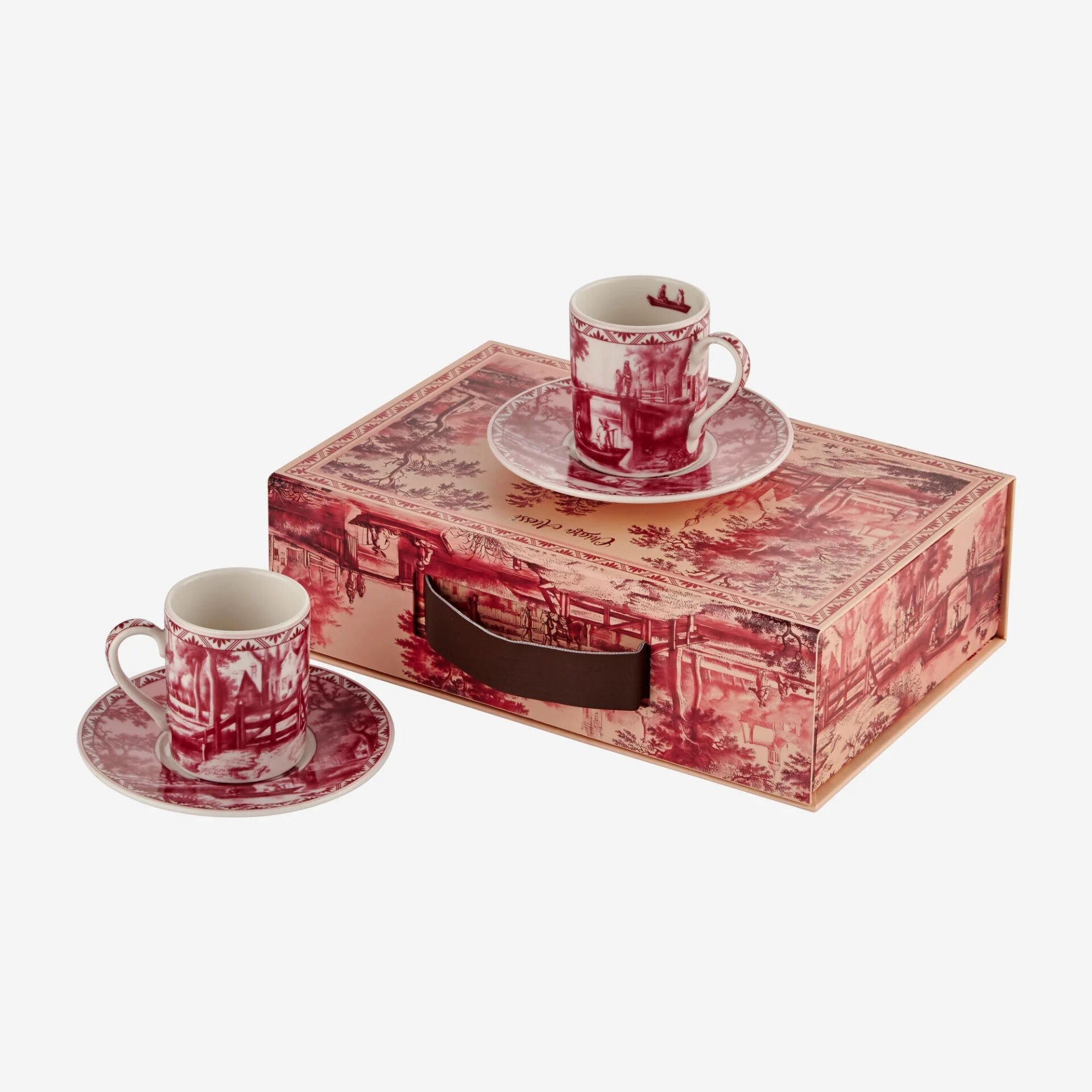 Romance Porselen Kahve Fincan Seti 90 Ml Kırmızı - 90ml