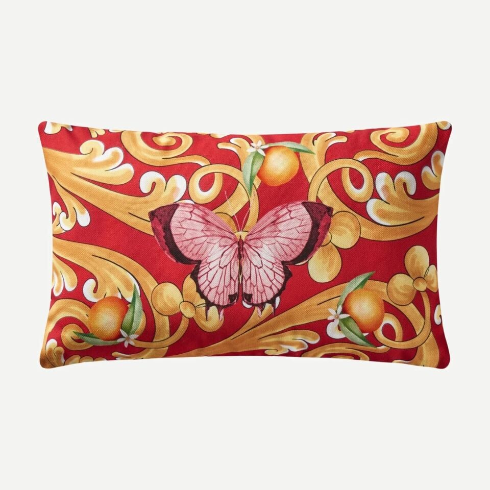 CAPRI DESENLİ YASTIK Kırmızı - 35x50cm