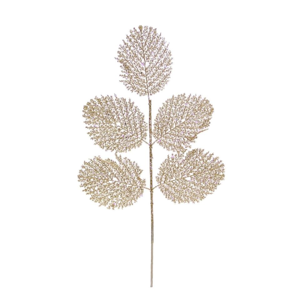 Yılbaşı Süsü Simli İğne Dalı Altın 67 cm