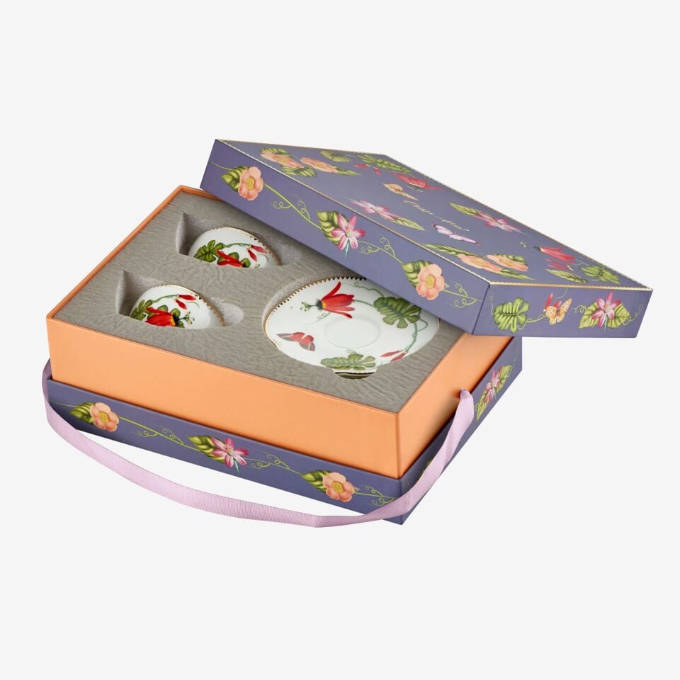 LAURA 2'Lİ TURK KAHVESİ FİNCAN SETİ Kırmızı - 120ml