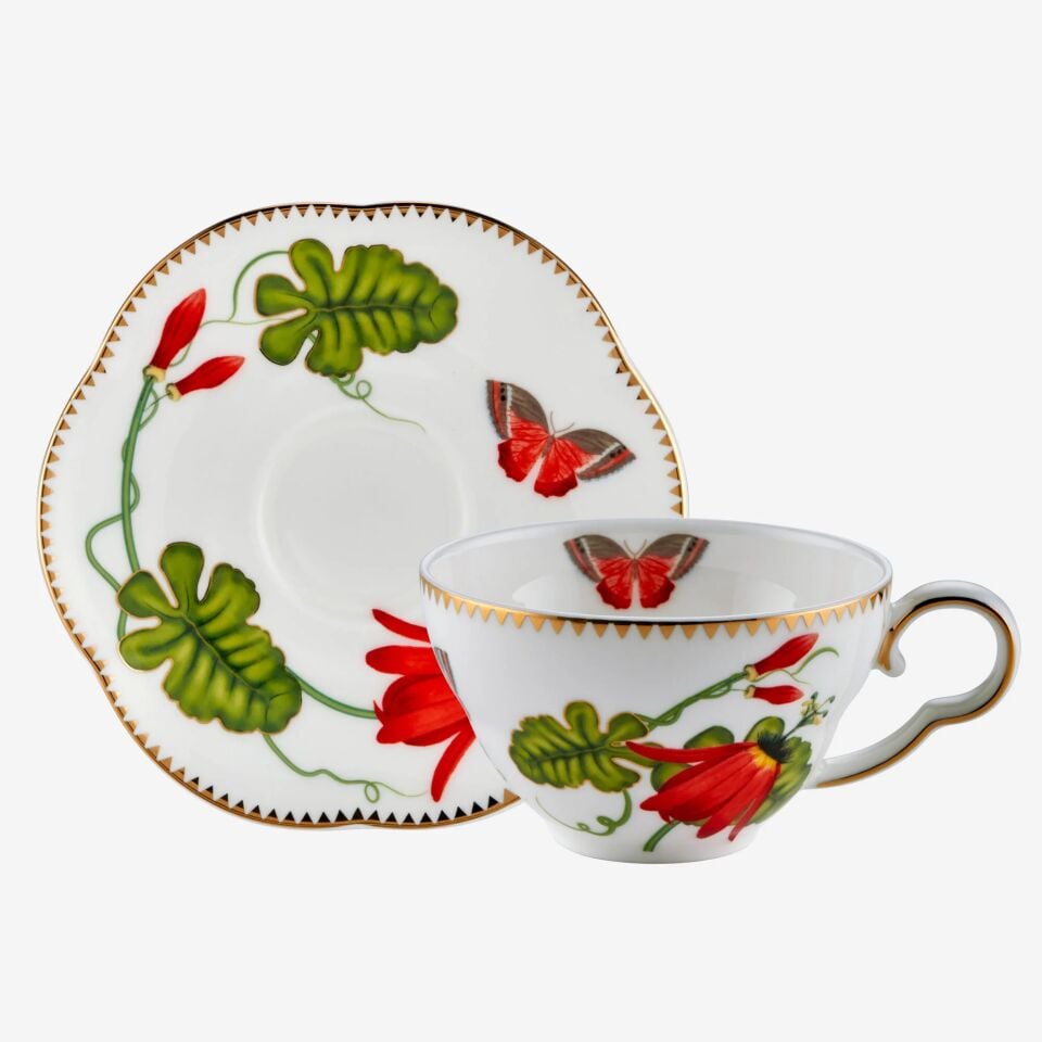 LAURA 2'Lİ TURK KAHVESİ FİNCAN SETİ Kırmızı - 120ml