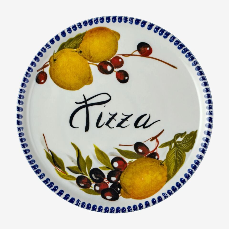 Pizza Tabağı Limon Desenli - 33cm