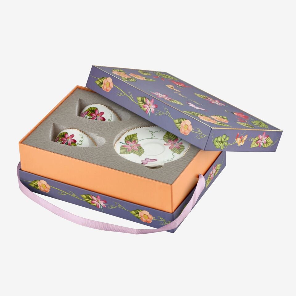 LAURA 2'Lİ TURK KAHVESİ FİNCAN SETİ Pembe - 120ml