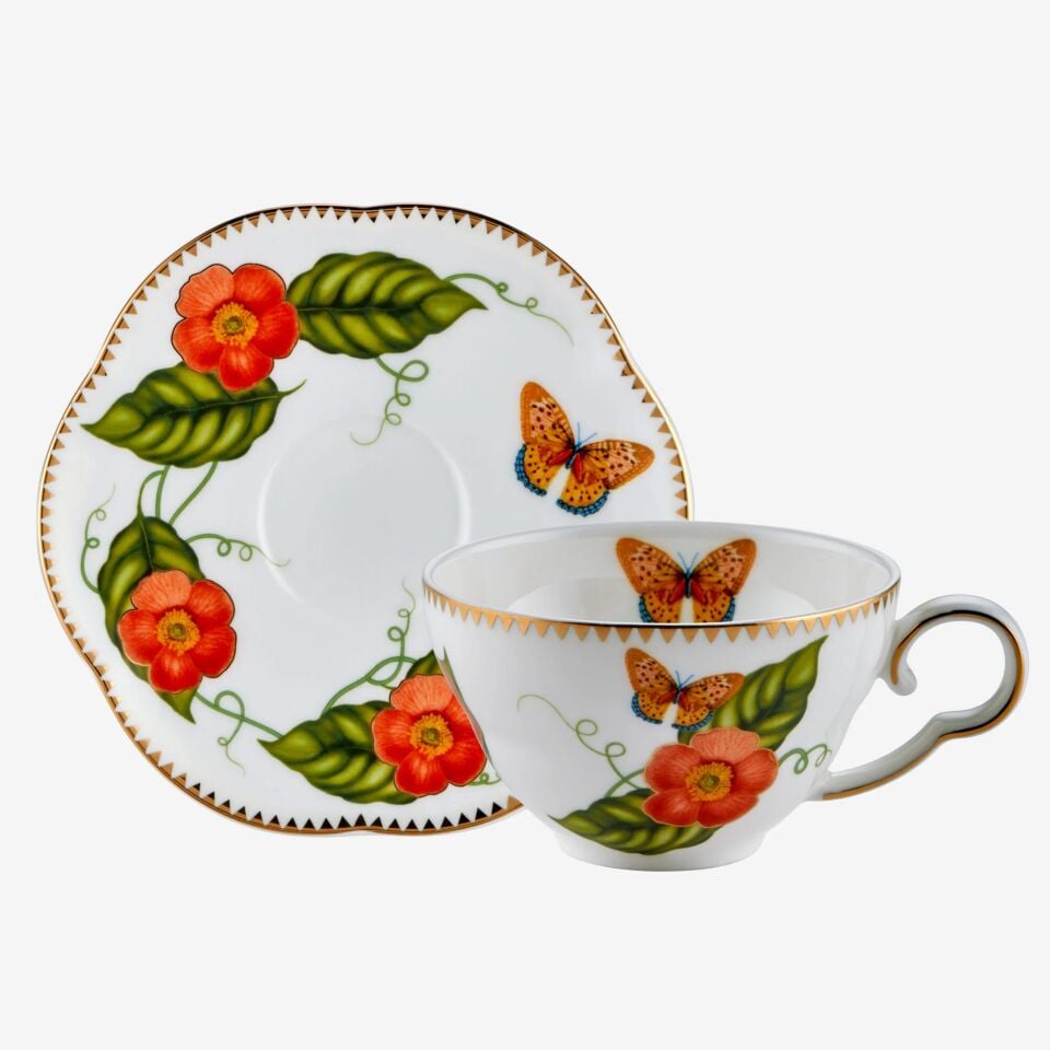 LAURA 2'Lİ TURK KAHVESİ FİNCAN SETİ Turuncu - 120ml