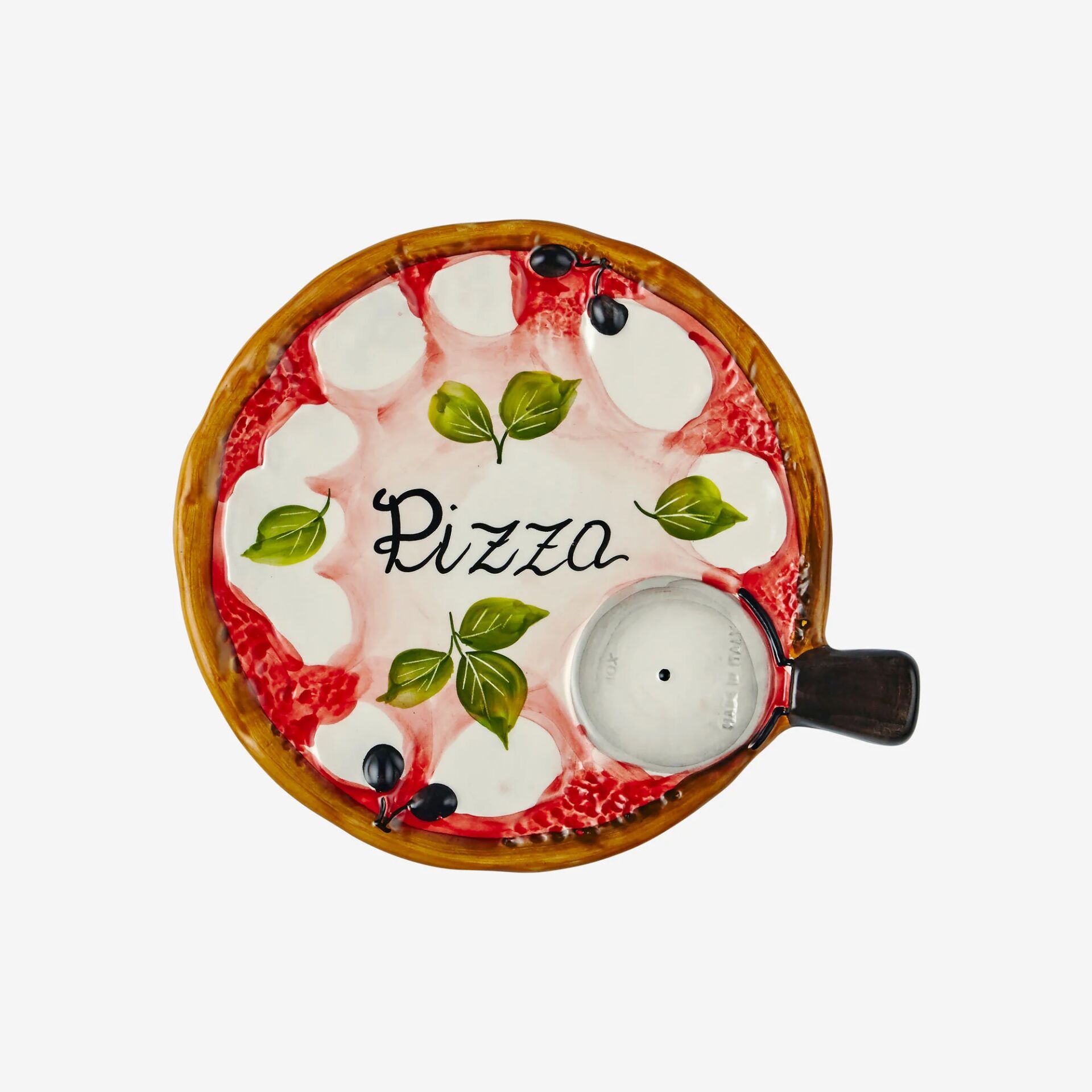 Seramik Pizza Tabağı Kırmızı - 22cm