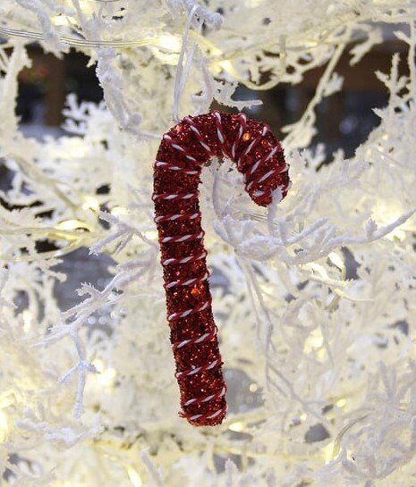 Yılbaşı Süsü İpli Baston Şeker Kırmızı 17 cm