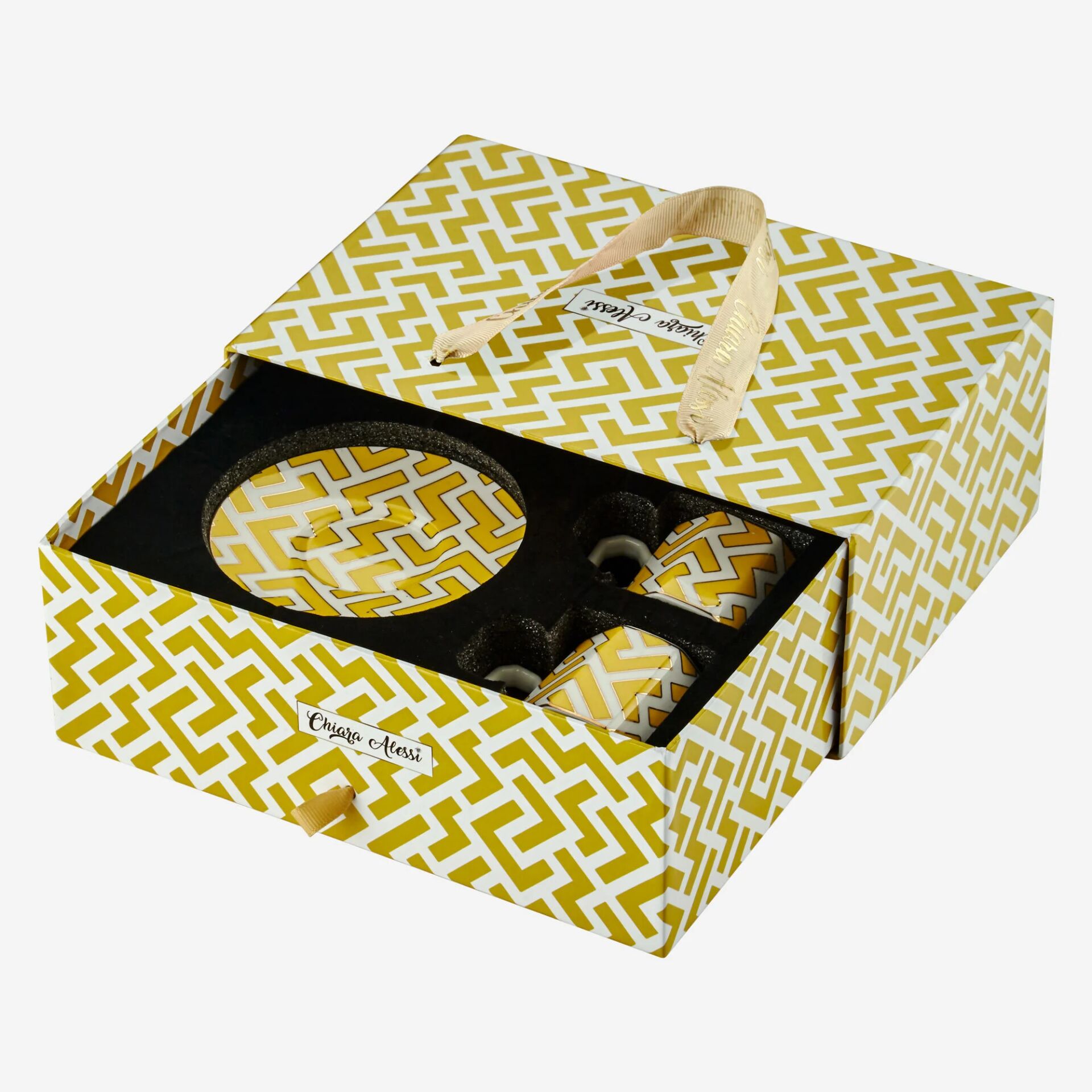 Ravello Porselen Kahve Fincan Seti Sarı - 90ml