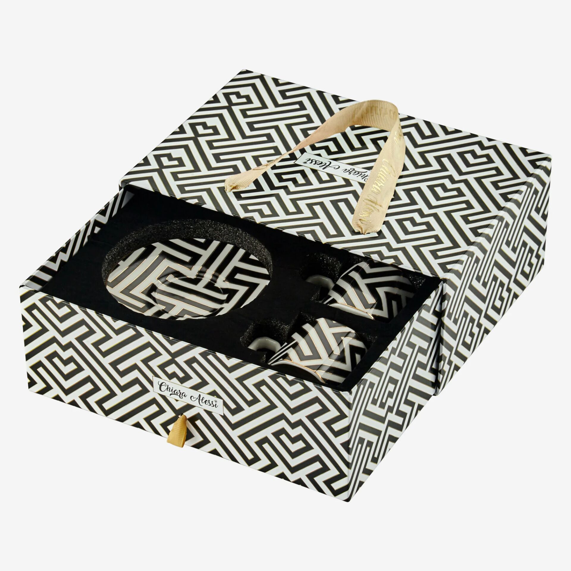 Ravello Porselen Kahve Fincan Seti Siyah - 90ml