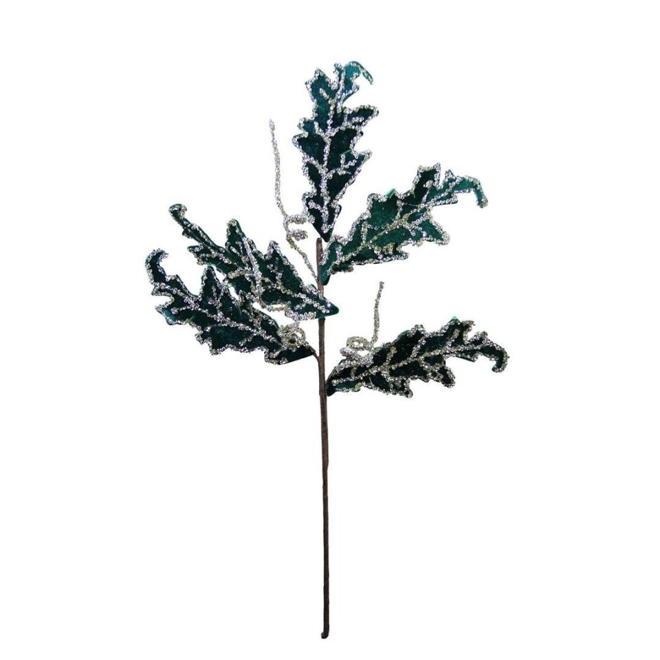 Yapay Taşlı Kadife Yaprak Dal Yeşil 70 cm