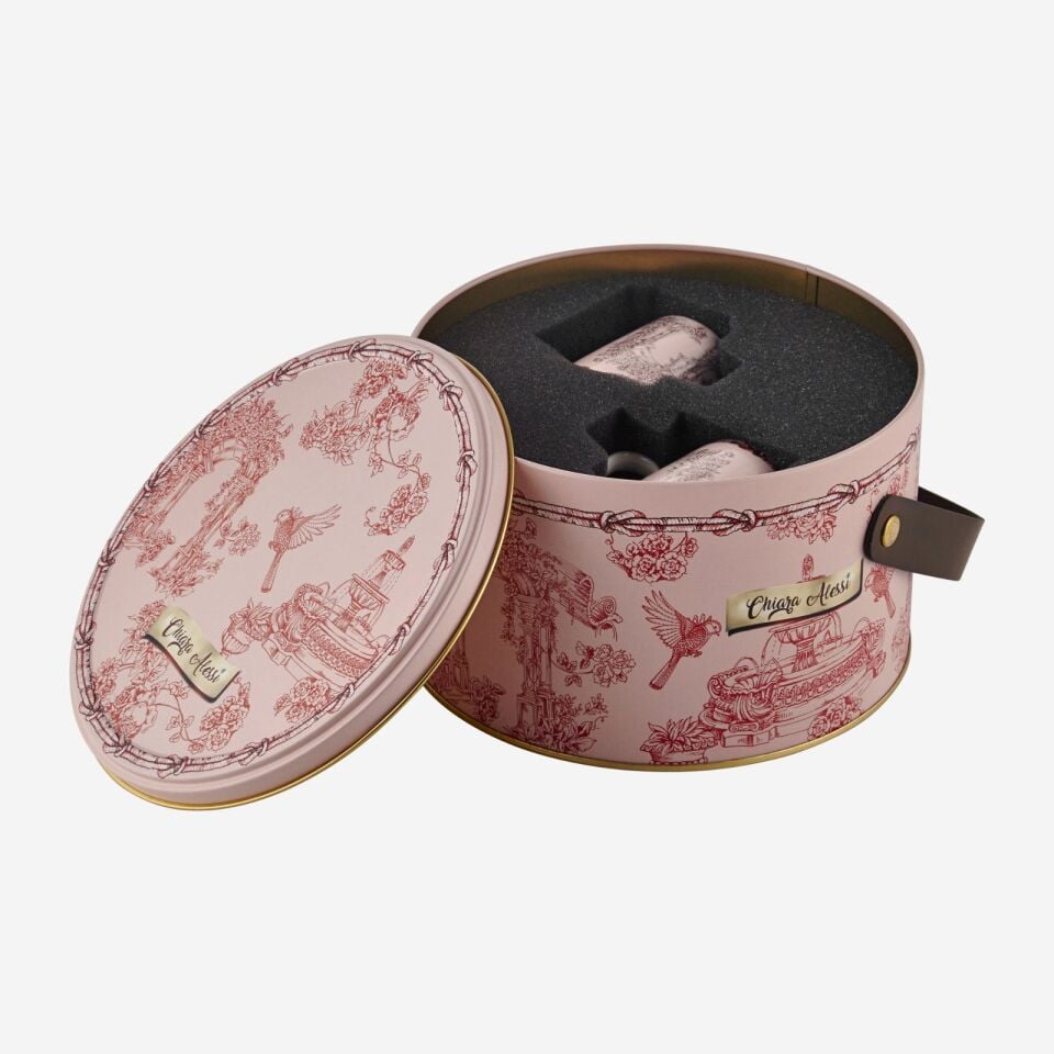 Fontana Yuvarlak Kutulu 2'li Türk Kahvesi Fincanı Seti Kırmızı