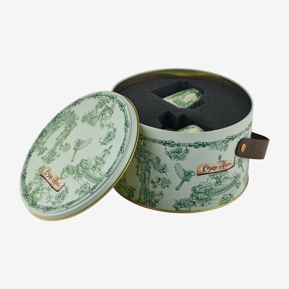 Fontana Yuvarlak Kutulu 2'li Türk Kahvesi Fincanı Seti Yeşil