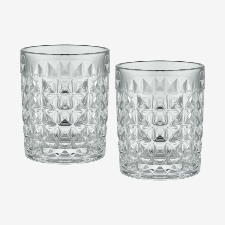 Kristal Kesme 2'li Viski Bardağı 275 ml-CAWGS20999-