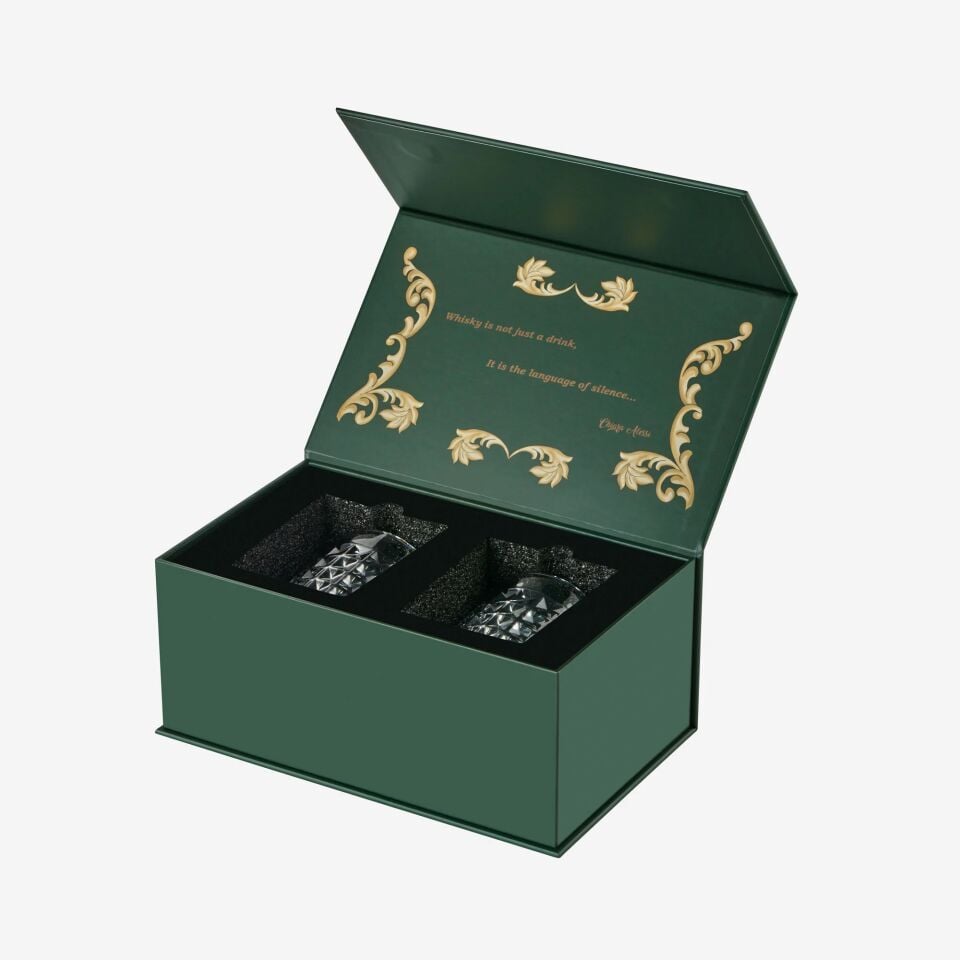 Kristal Kesme 2'li Viski Bardağı 275 ml-CAWGS20999-